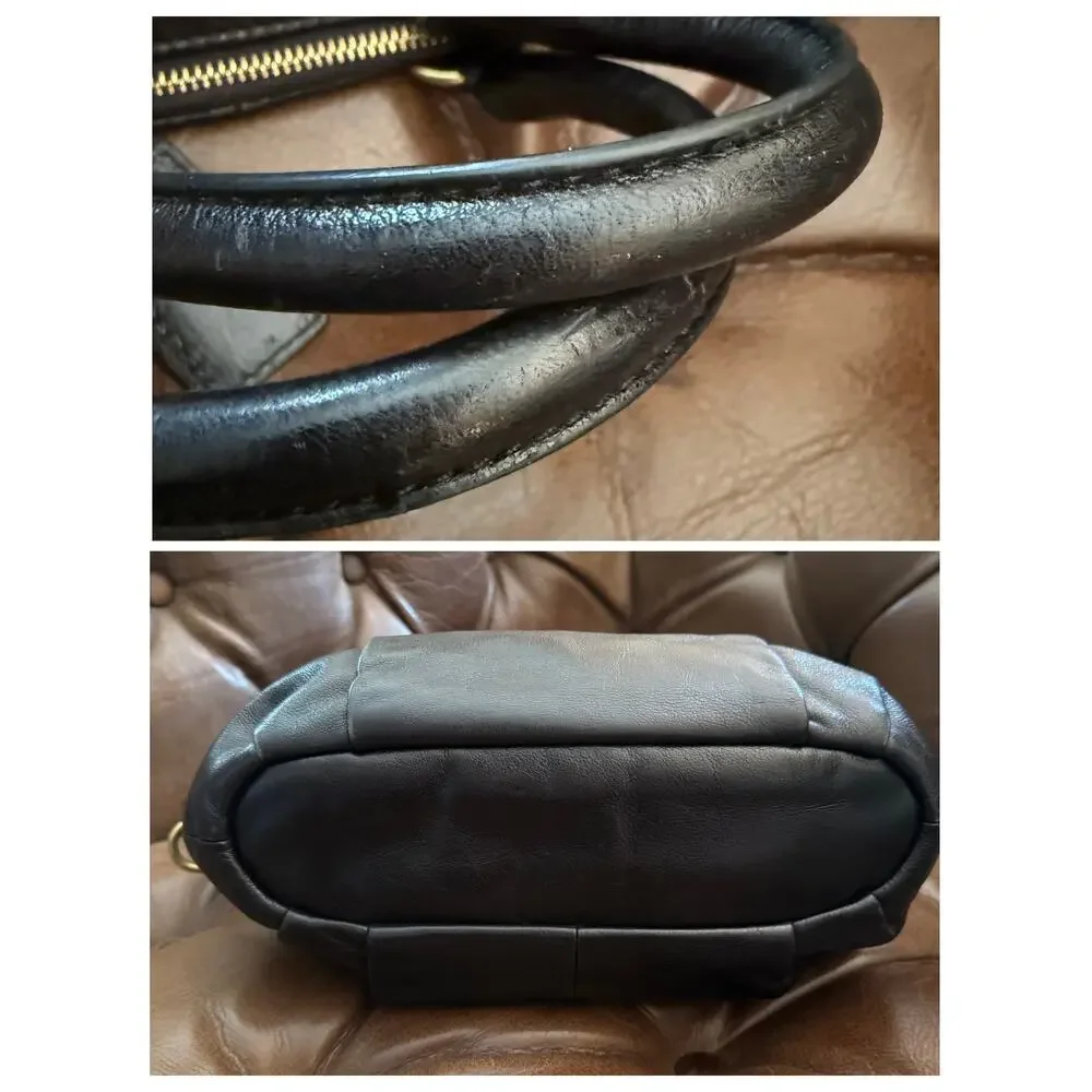 Coach Madison Sophia Black Leather Satchel Shoulder Bag 18609